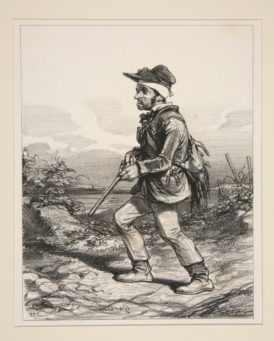 M. Gontard, (du clos-Gorju), Gros proprietor, Elector Eligible, in hunt of the l by Paul Gavarni
