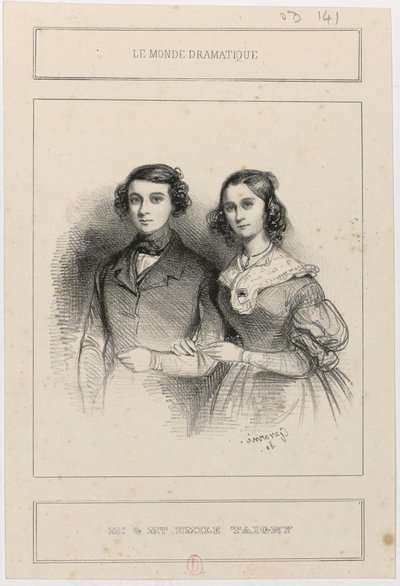 Mr. and Mrs. Emile Taigny by Paul Gavarni