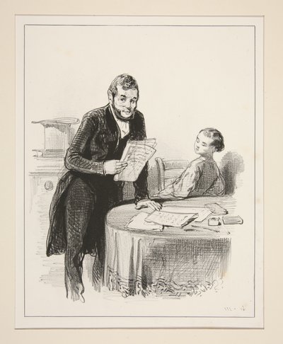 Mom Wrote to Mr. Prosper and Dad Saw the Letter... by Paul Gavarni
