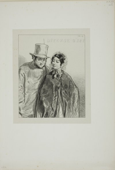 Masks and Faces: Mr. Pipanthoud, vous ni affichez by Paul Gavarni