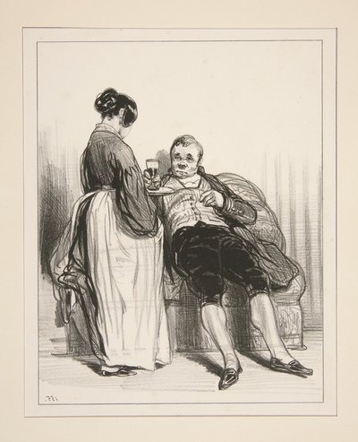 Thank You, Colombe, You Are Generally Very Agreeable... by Paul Gavarni