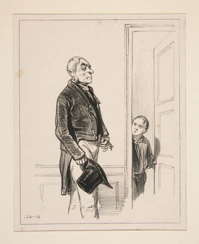 Sir, You Cannot See Papa... by Paul Gavarni