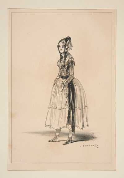 Polonaise. Bonnet, Jacket and Velvet Boots, Trimmings of... by Paul Gavarni