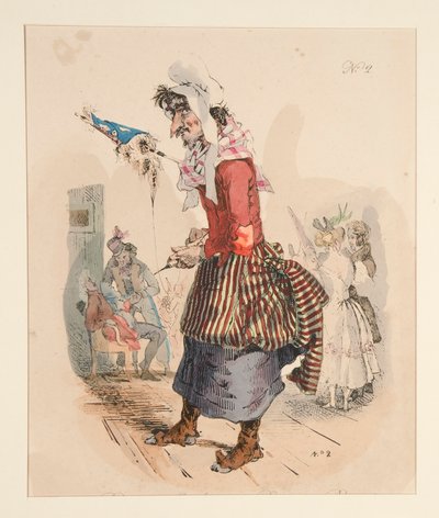 Pyrenean Shepherdess by Paul Gavarni