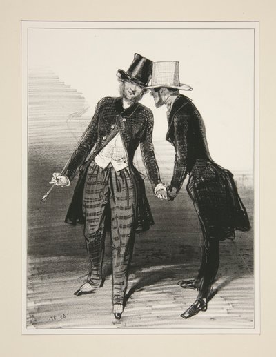 Pardon, my dear! I have to leave you for a little matter by Paul Gavarni