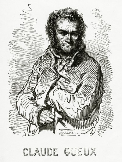 Portrait of Claude Gueux, 1834 by Paul Gavarni
