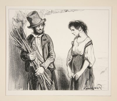 What will you give me if I return your bundle? by Paul Gavarni