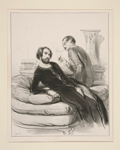 Robes de Chambre de Humann, Tailor, Rue Neuve-des-Petits-Champs. Chemises de Durousseau. Curiosities of Mombro (sic.) by Paul Gavarni