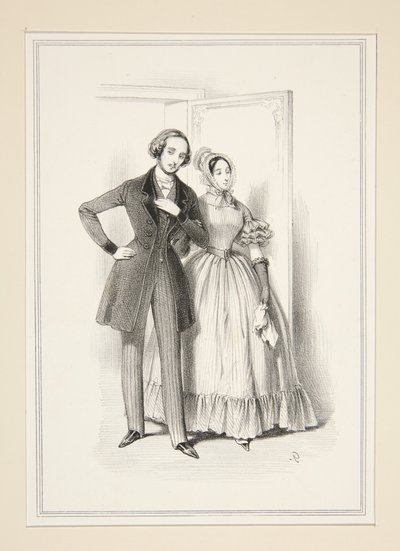 Morning Toilette. Redingote in Ricbouk with Large Buttons by Paul Gavarni
