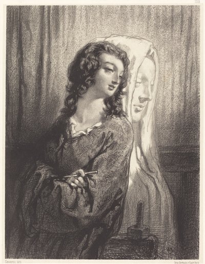 The Model and the Figure by Paul Gavarni