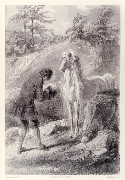The Horse Stopped and Stared at Me, from French Edition of Gulliver