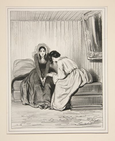 There is my little Émile, who came to dine with me... by Paul Gavarni