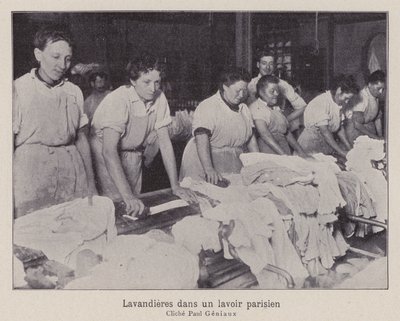 Washerwomen in a laundry in Paris by Paul Géniaux