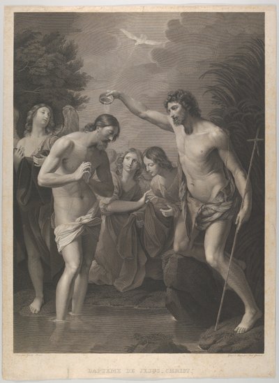 The Baptism of Christ, Saint John the Baptist at Right and Christ at Left by Paul Gleditsch