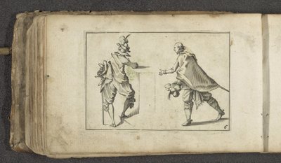 Two Actors with Saber and Plumed Hat (Ein Newes Reissbüchlein für die Jugent) by Paul Göttich