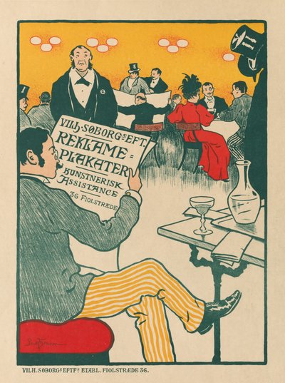 Masters of the Poster: Poster for Exhibition of Artistic Posters of Wilhelm Söborg, c. 1895 by Paul Gustav Fischer