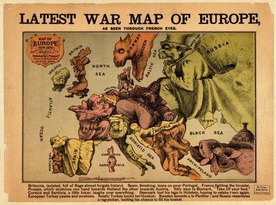 Latest war map of Europe: as seen through French eyes by Paul Hadol