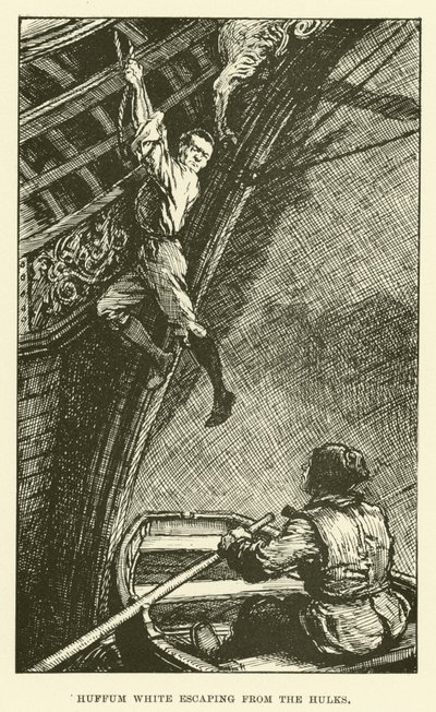 Huffum White Escaping from the Hulks by Paul Hardy