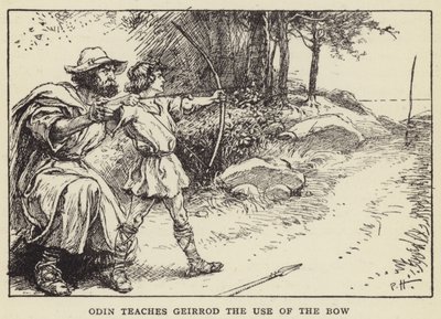 Odin teaches Geirrod the Use of the Bow by Paul Hardy