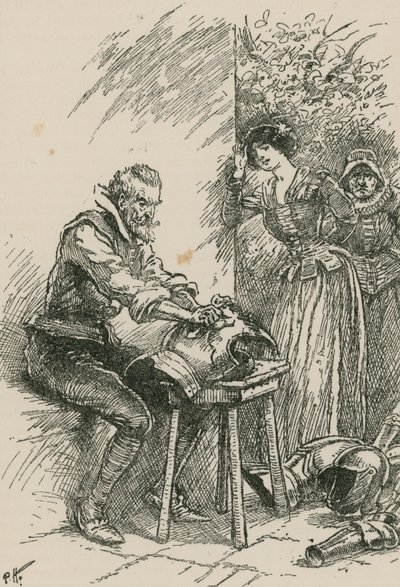 The first thing he did was to scour a suit of armour that had belonged to his great-grandfather by Paul Hardy