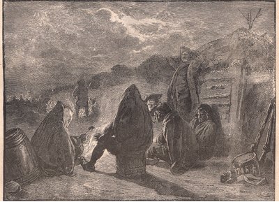 Washington at the Valley Forge by the camp fire by Paul Hardy