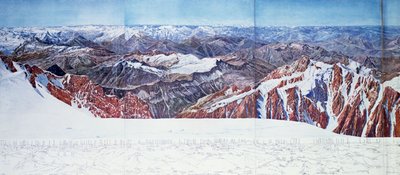 Panoramic view of the summit of Pelvoux in the Massif des Ecrins, French Alps by Paul Helbronner