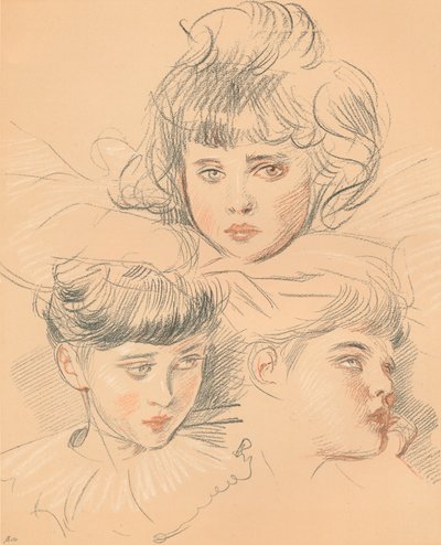 A sketch for a portrait of children, c1897 by Paul Helleu