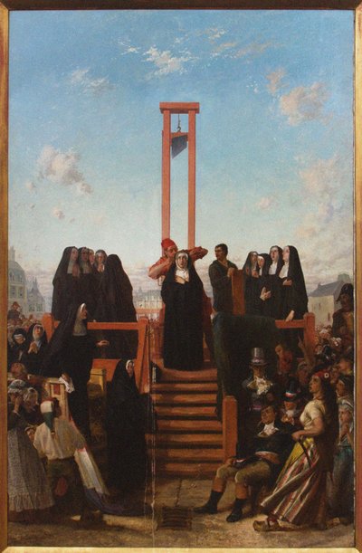 Guillotine. The Carmelites of Compiègne by Paul Delaroche