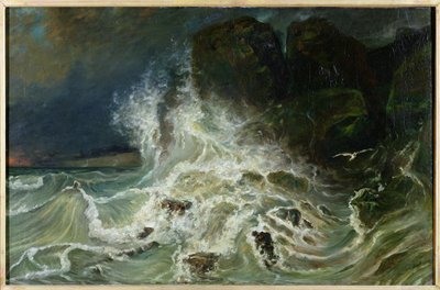 Breakers off Granville Point in the Channel, 1853 by Paul Huet