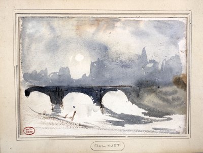 Winter Morning near the Pont Neuf by Paul Huet