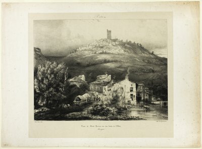 The Tower of Mont-Perrou, Seen from the Banks of the Allier by Paul Huet