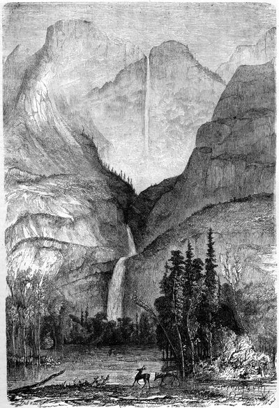Yosemite Falls, California, 19th century by Paul Huet