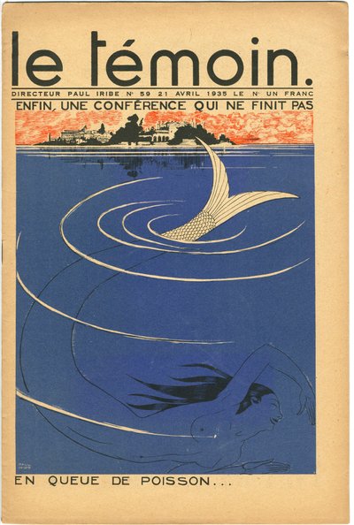 Cover for the Magazine The Temoin, Satirical in Colours, 21 April 1935 by Paul Iribe