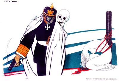 Death Telling Kaiser Wilhelm that He is Dishonoured by the Killing of Edith Cavell by Paul Iribe