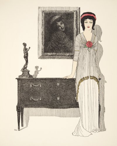 Evening Dress, from Les Robes de Paul Poiret, pub. 1908 by Paul Iribe