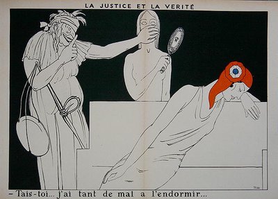 Justice gagging Truth so that Marianne may sleep by Paul Iribe