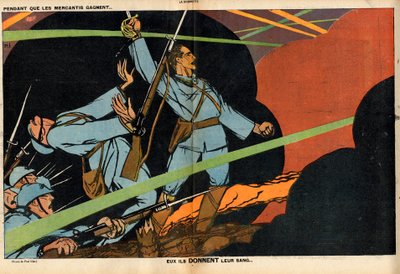 La Baionnette, Satirical in Colours by Paul Iribe