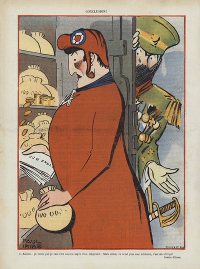 Satire on the Franco-Russian Alliance (Illustration for Le Rire) by Paul Iribe