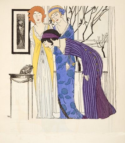Three Empire Line Dresses from Les Robes de Paul Poiret, pub. 1908 by Paul Iribe