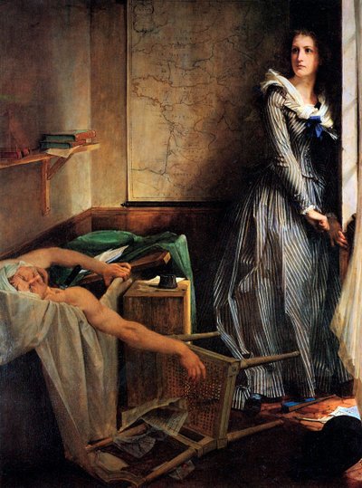 Charlotte Corday after the murder of Marat by Paul Jacques Aimé Baudry