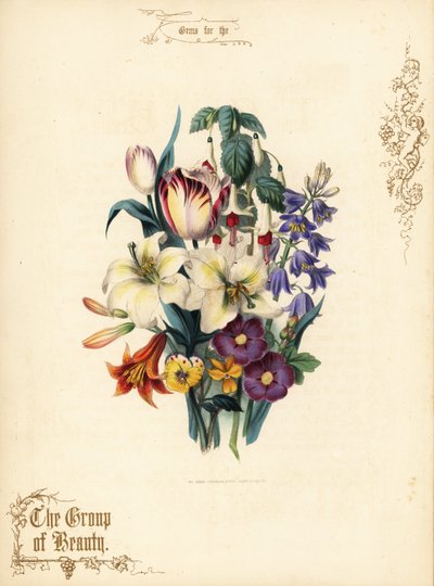 Bouquet of Lilies, Tulip, Fuchsia, Tiger Lily by Paul Jerrard