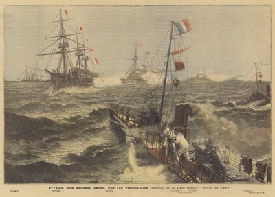 Attack on a Flagship by Torpedo Boats by Paul Jobert