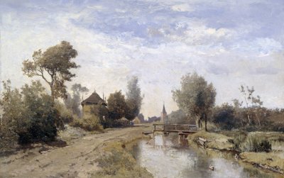 Landscape near Kortenhoef by Paul Joseph Constantin Gabriël (signed by artist)