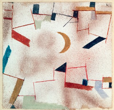 Abstract with Crescent Moon by Paul Klee