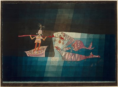 Battle Scene from the Comic Fantastic Opera The Seafarer, 1923 by Paul Klee