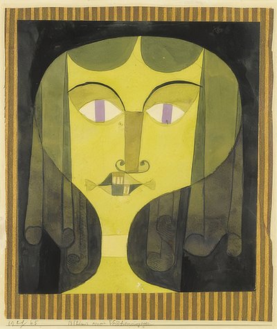 Portrait of a Violet-Eyed Woman. 1921/65 by Paul Klee