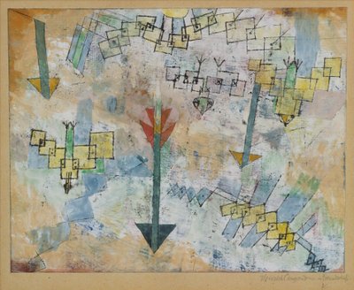 Birds Swooping Down and Arrows by Paul Klee