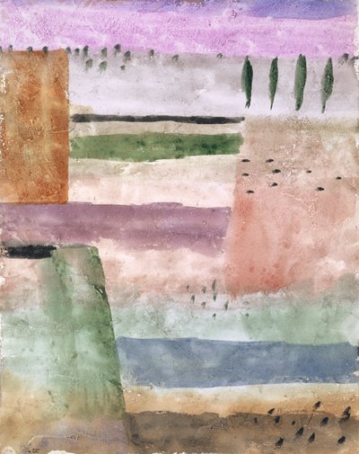 Landscape with Poplars by Paul Klee