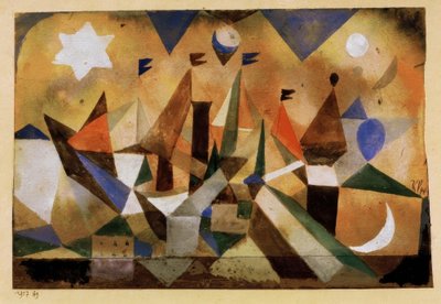 Sailing Ships Awaiting the Storm by Paul Klee