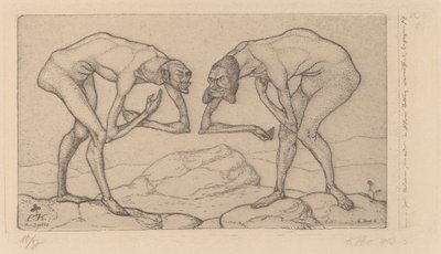 Two Men Meet, Each Believing the Other to Be of Higher Rank by Paul Klee